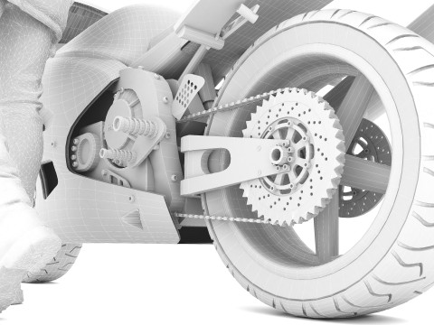 Sportive Rider 4K 3D Model