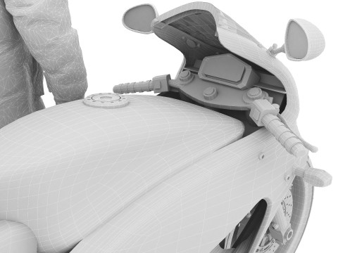 Sportive Rider 4K 3D Model