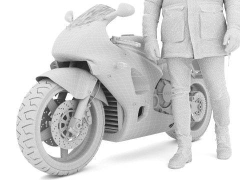 Sportive Rider 4K 3D Model