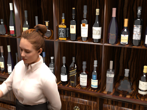 American Bar 7 - 4K 3Dモデル