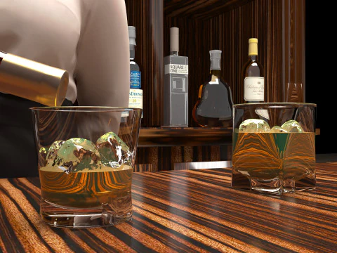 American Bar 7 - 4K 3D Model