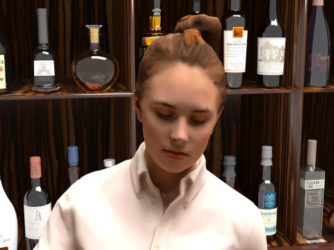 American Bar 7 - 4K 3D Model