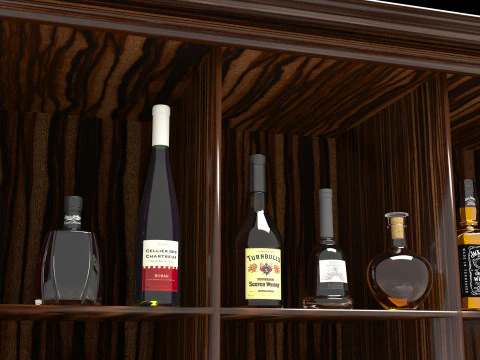 American Bar 7 - 4K 3D Model