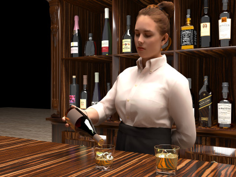 American Bar 7 - 4K 3Dモデル