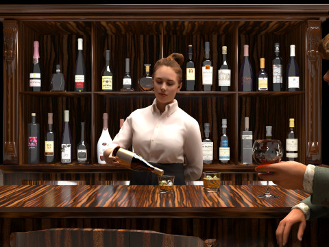 American Bar 7 - 4K 3Dモデル