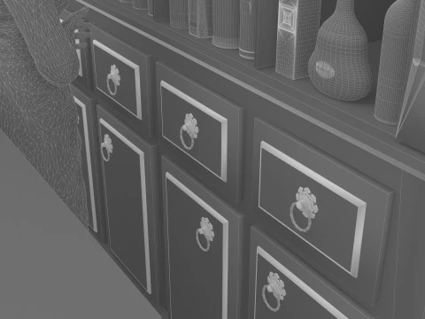 American Bar 7 - 4K 3D Model