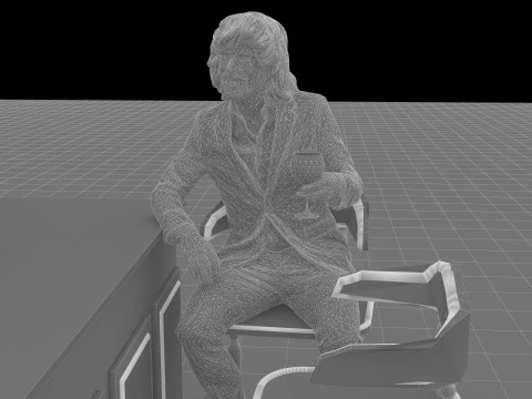 American Bar 7 - 4K 3D Model
