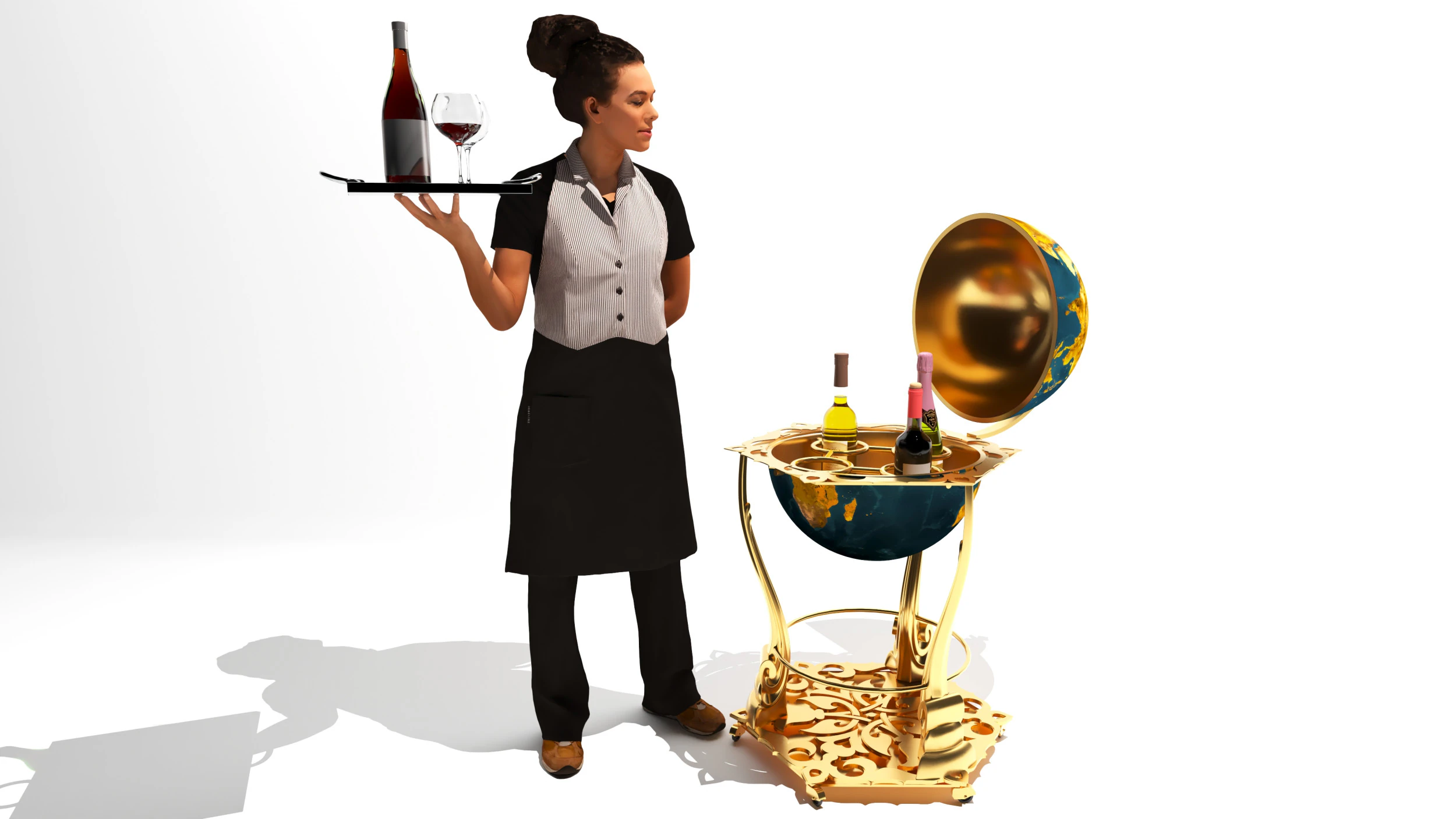 Сомельє 4K 3D Модель .c4d .max .obj .3ds .fbx .stl .blend 