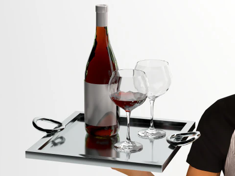 Сомельє 4K 3D Модель