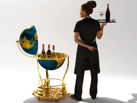 Сомельє 4K 3D Модель