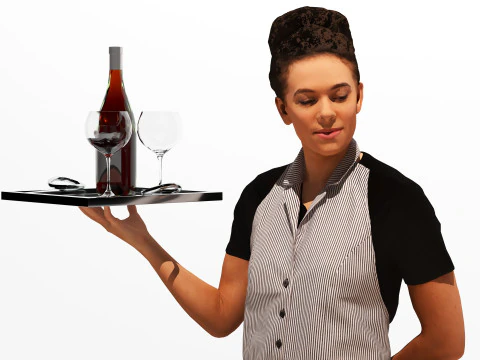 Сомельє 4K 3D Модель