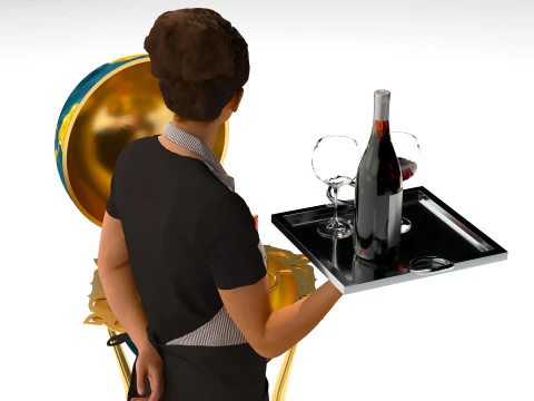 Сомельє 4K 3D Модель