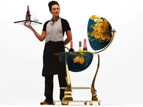 Сомельє 4K 3D Модель