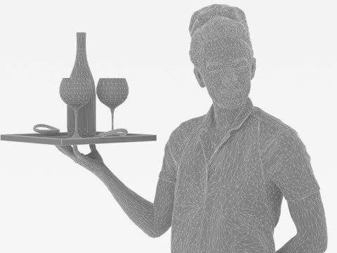 Сомельє 4K 3D Модель