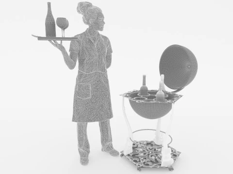 Сомельє 4K 3D Модель