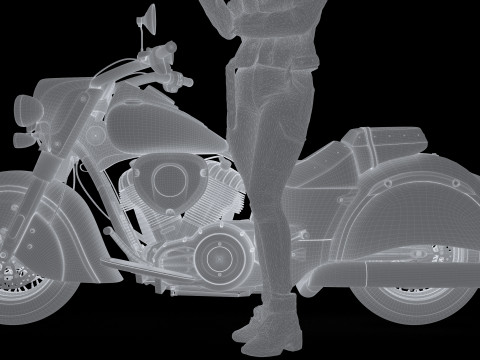 Chopper Biker 7 - 4K 3D Model