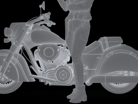 Chopper Biker 7 - 4K 3D Model