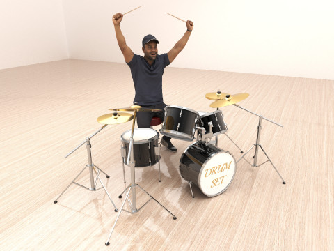 Drummer 4K Modèle 3D