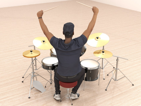 Drummer 4K Model 3D
