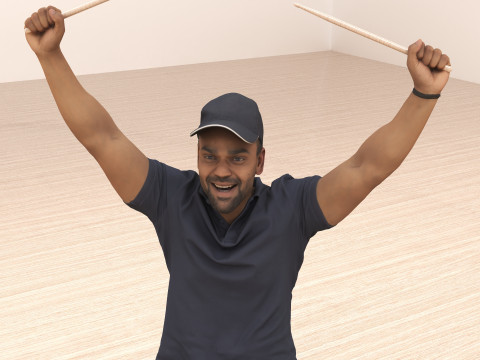 Drummer 4K Model 3D