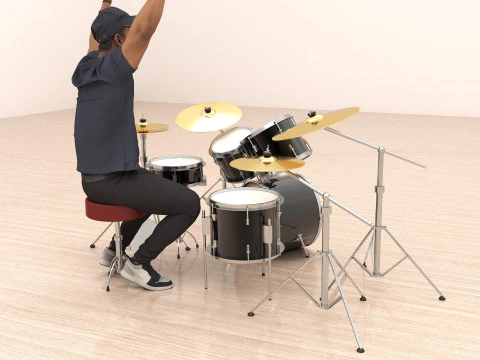 Drummer 4K 3D Model