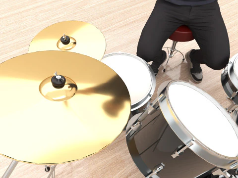 Drummer 4K 3D Model