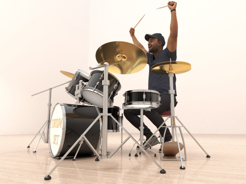 Drummer 4K Model 3D