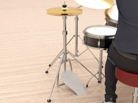 Drummer 4K Model 3D
