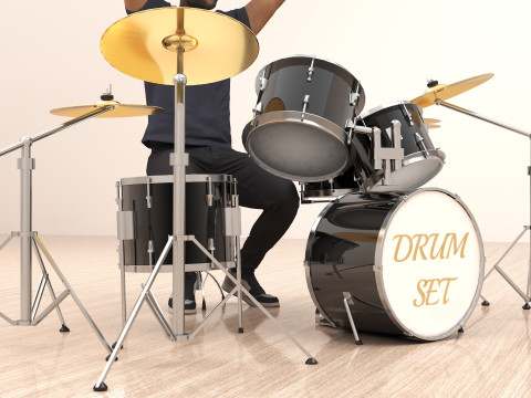 Drummer 4K Model 3D