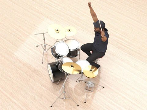 Drummer 4K 3D Model