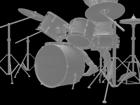 Drummer 4K 3D Model