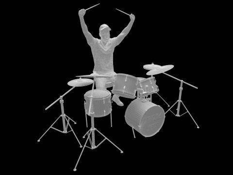 Drummer 4K Model 3D
