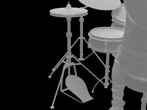 Drummer 4K 3D Model