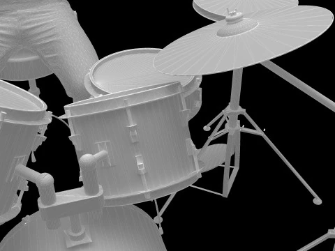 Drummer 4K 3D Model
