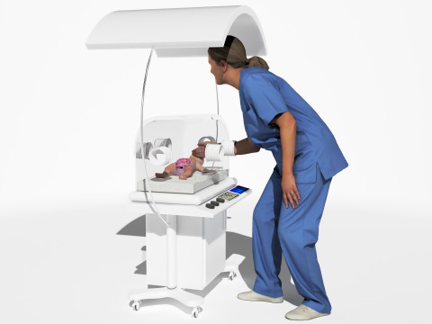 Infant Incubator 4K 3D Model