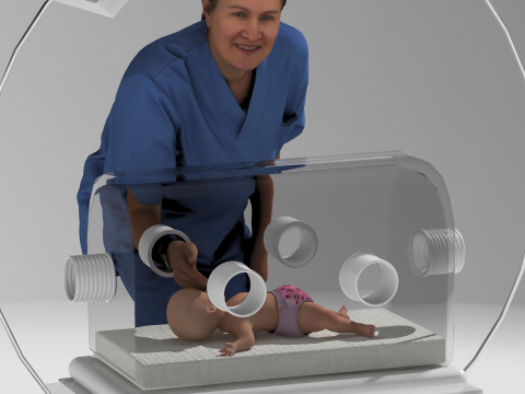 Infant Incubator 4K Modèle 3D
