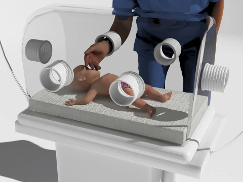 Infant Incubator 4K 3D Model
