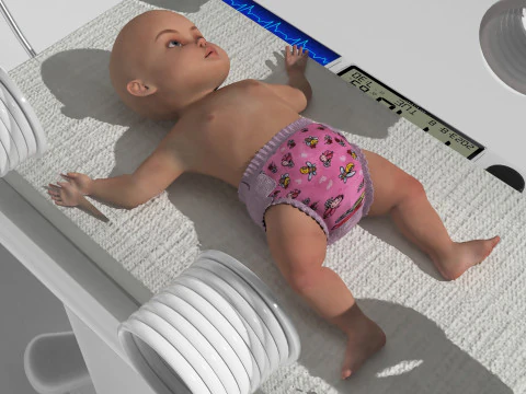 Infant Incubator 4K 3D Model