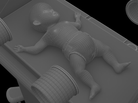 Infant Incubator 4K Modèle 3D