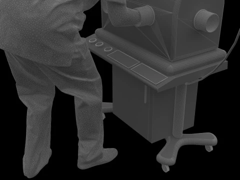 Infant Incubator 4K 3D Model