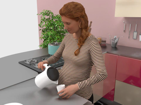 American Kitchen 2 - 4K 3D Model