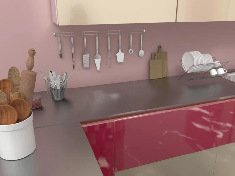 American Kitchen 2 - 4K 3D Model
