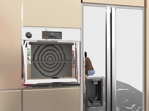 American Kitchen 2 - 4K Model 3D