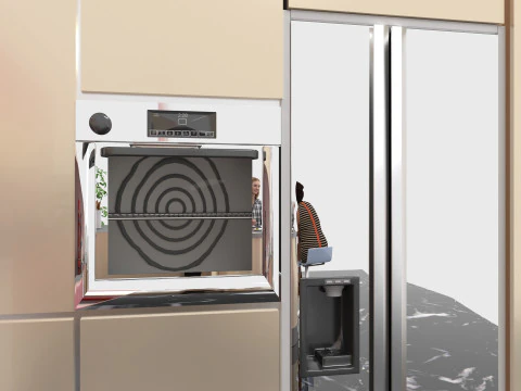 American Kitchen 2 - 4K 3D Model