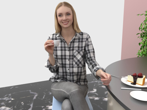 American Kitchen 2 - 4K Model 3D