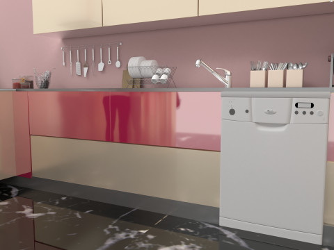American Kitchen 2 - 4K Model 3D
