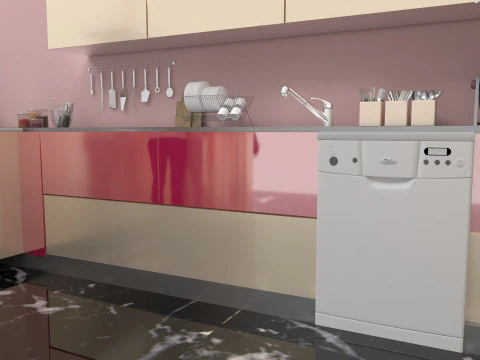 American Kitchen 2 - 4K 3D Model