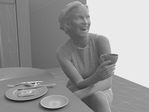 American Kitchen 2 - 4K 3D Model