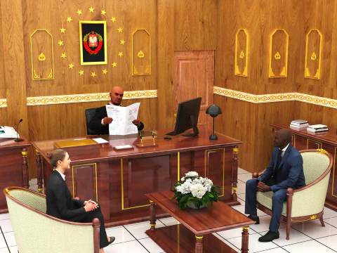 Ufficio del presidente 4K Modello 3D