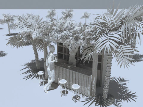 Beach Bar 2 3D Model